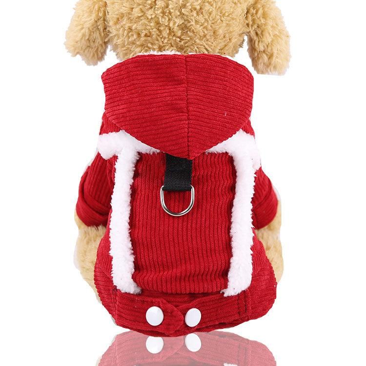 Double Layer Thickened Warm Corduroy Comfortable Cotton Cat Pet Clothes