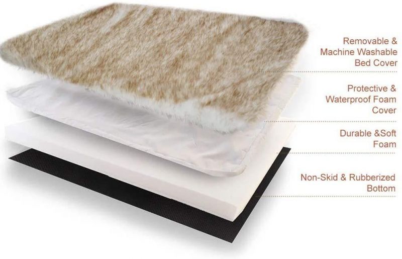 Faux Fur Pet Bed Mat Thick Luxury Fur Throw Rug Winter Warm Mattress