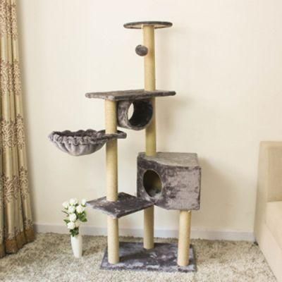 Wholesale Factory Supply Pet Cat Scratcher Tree Products New Design Modern Wall Cat Tree Large Cat Scratching Post Tree