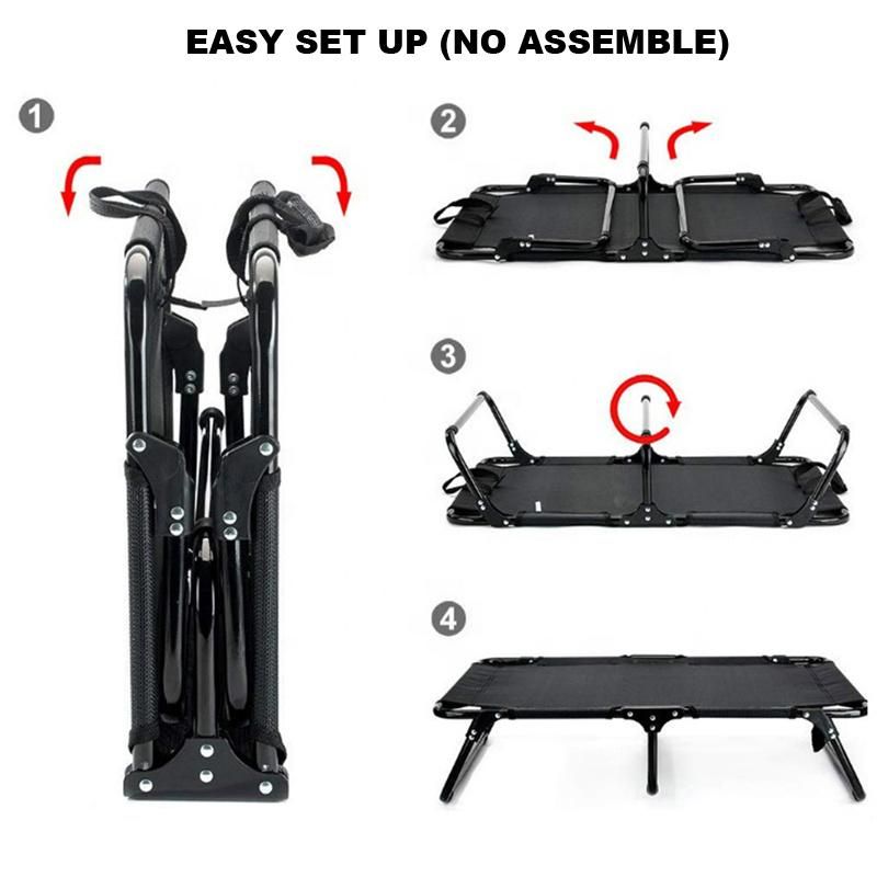 Elevated portable Foldable Cooling Folding Raised Pet Dog Bed Cot with Steel Frame Play and Rest Bed