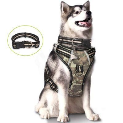 Reflective Oxford Outdoor Vest No Pull Dog Harness Easy Control Handle for Walking
