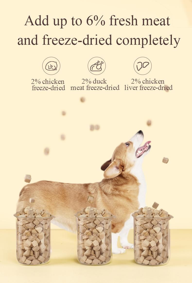 Yee Factory Wholesale Chicken Liver Turkey Duck Pork Vegetables Egg Milk Meat Pet Products Nutrition Puppy Adult Dry Dog Food