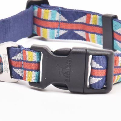 New Arrival Colorful Pet Accessories Jacquard Weave Dog Collar for Greyhound Mokofuwa in Anhui