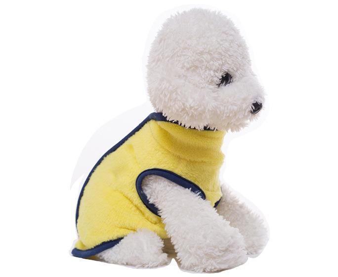 Dog Autumn Winter Clothing Warm Velvet Soft High Collar Zipper Pet Vest Clothing