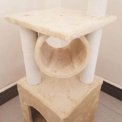 Outdoor Factory Supply Cat Climbing Scratcher Wooden Condo Tree House Tower Cat Tree