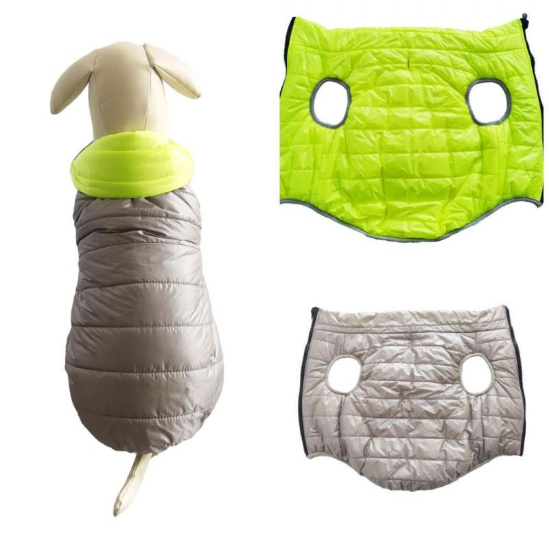 Quality Double-Side Windproof Zip Coat Dog Accessories Apparel Pet Clothes