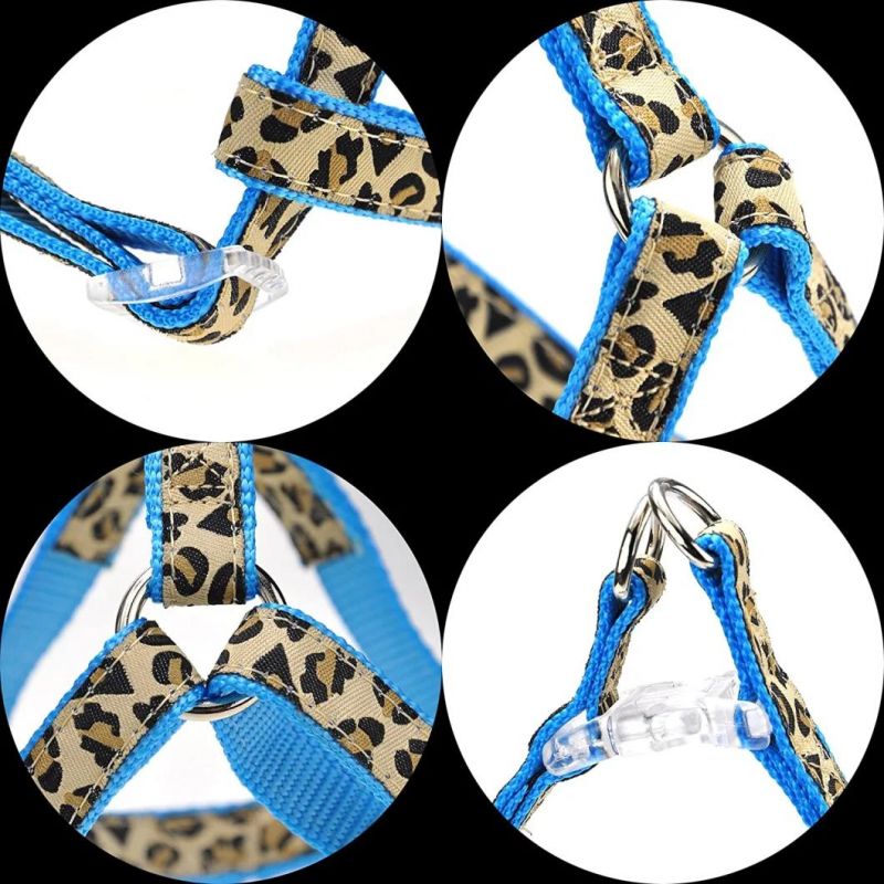 Leopard Design Dog Collar, Harness and Leash