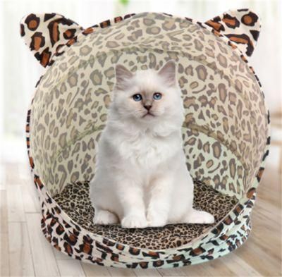 Cat Bed Indoor Pet Tent Warm Soft Cushion