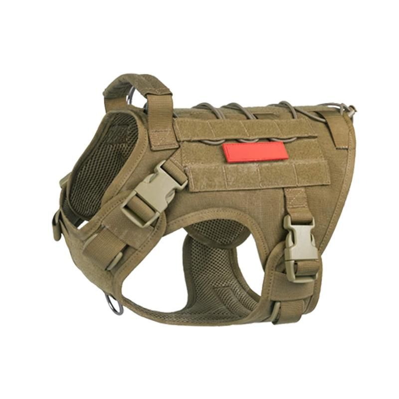 Customized Adjustable Durable No Pull Police Army Tactical Safety Vest Military Training Big Dog Harness Leash and Collar