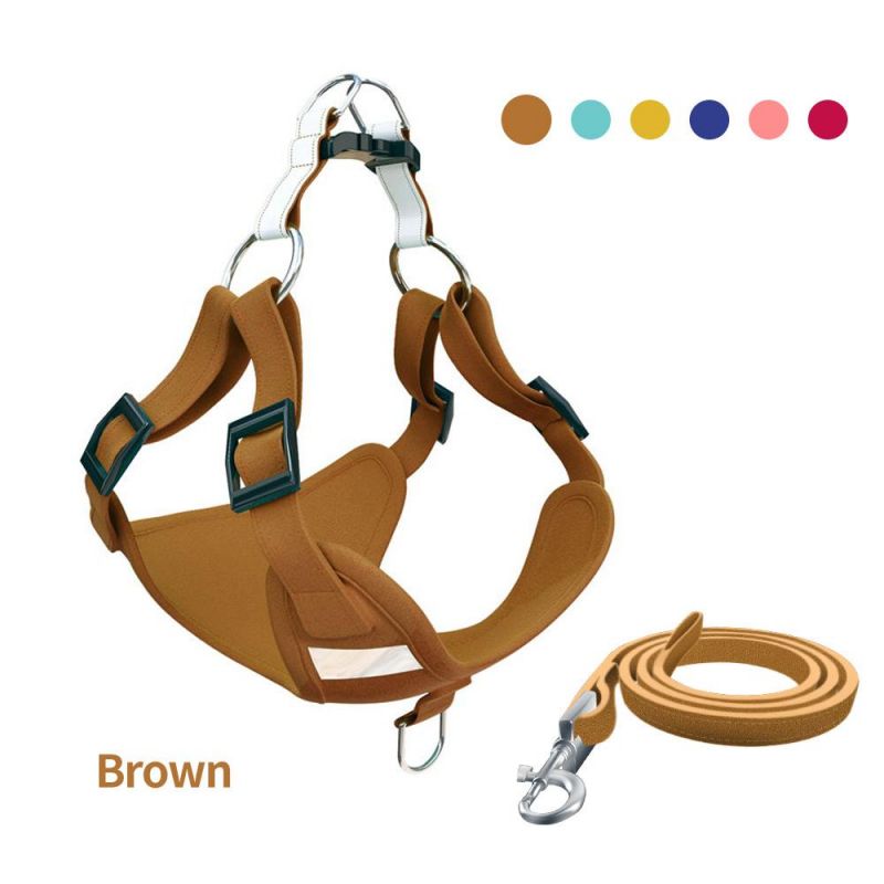 Dog Harness Soft Touch Suede Fabric Pet Vest