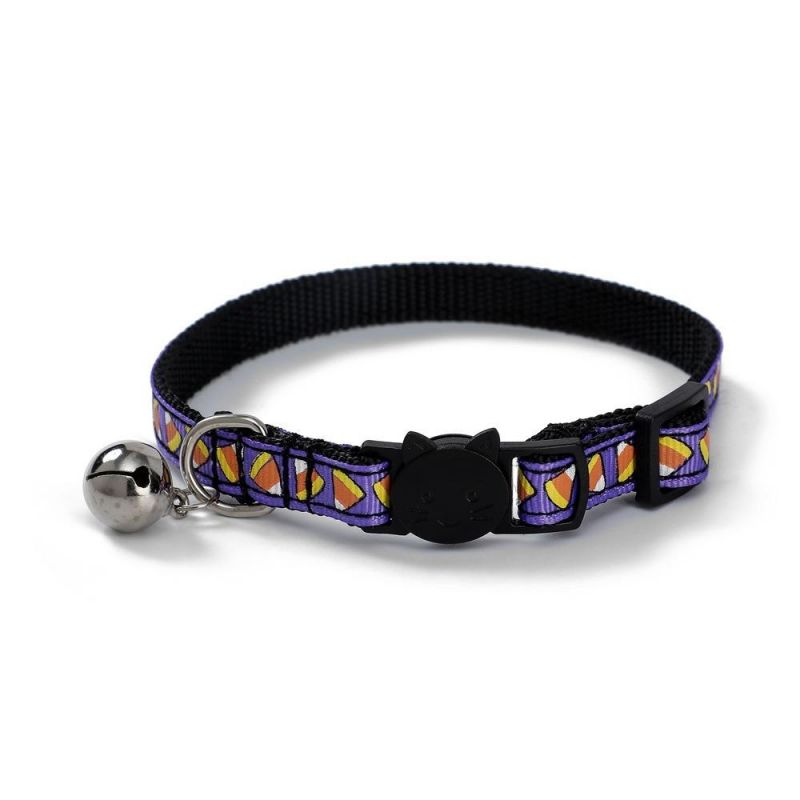 Amazon Halloween Cat Collar, Small Bell Quick Release Pet Collar for Small Pet//