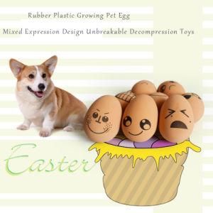 Funny Mixed Expression Design Unbreakable Decompression Toys Rubber Plastic Growing Pet Egg Toy