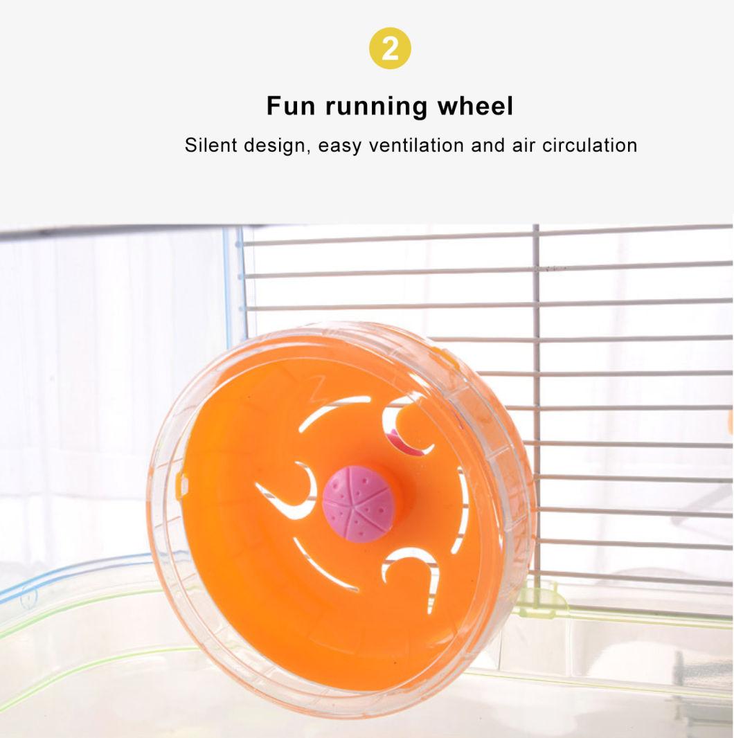 Customize OEM ODM Ceramic Pink Acrylic Hamster Cage with Tunnel