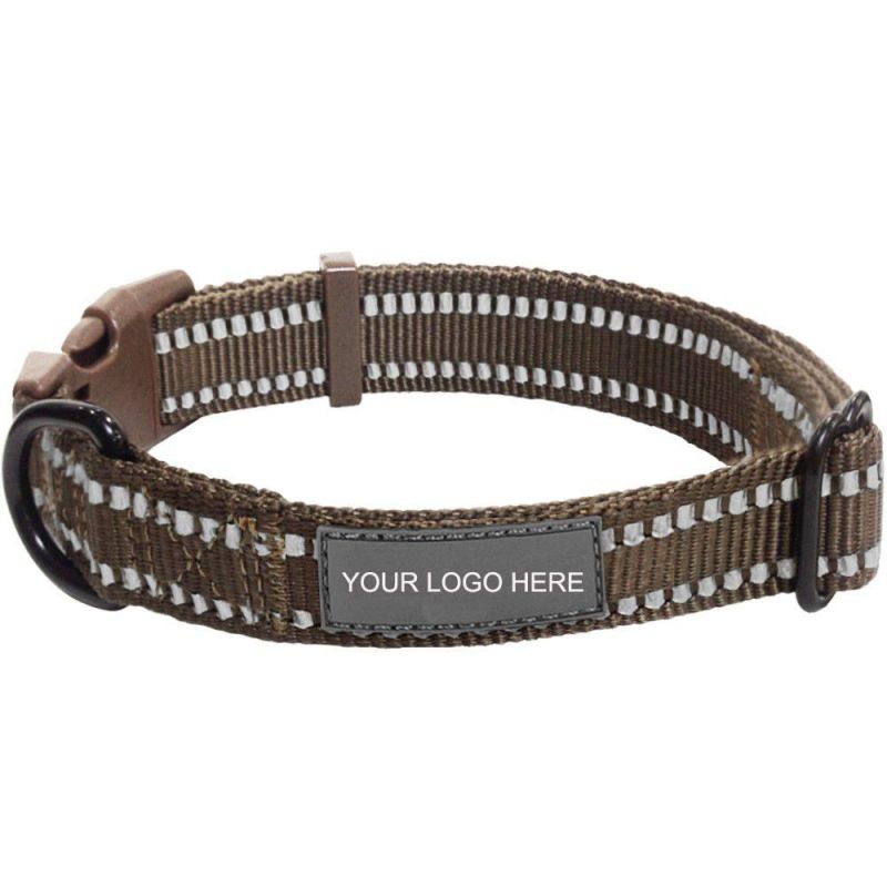 2019 Factory Wholesales Reflective Adjustable Classic Solid Color Dog Collar