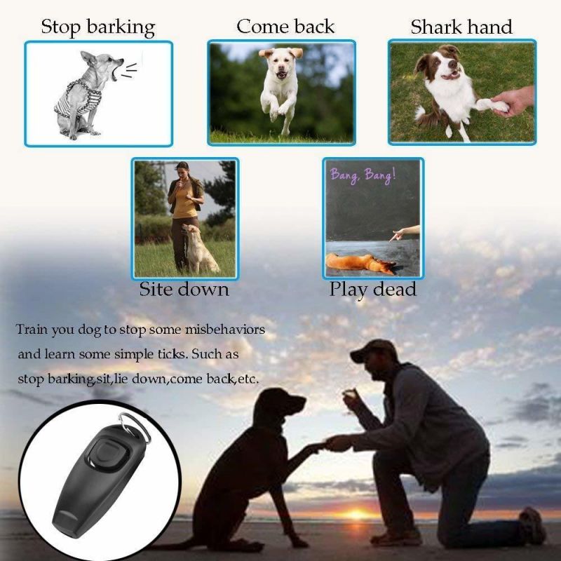 Dog Whistle and Clicker 2 All in One for Training and Playing Dog Products