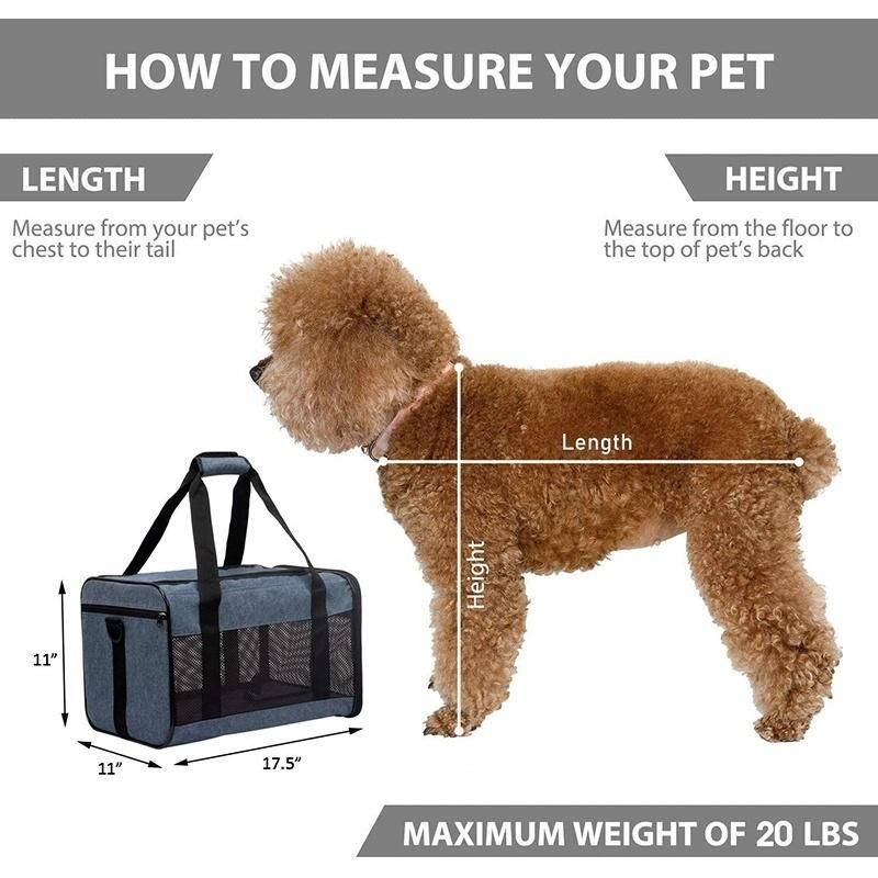 Airline Approved Portable Breathable Pet Carrier Dog Cat Travel Bag