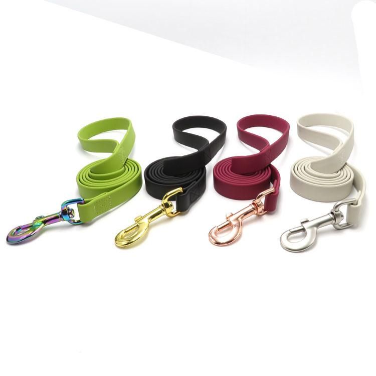 Custom High Quality Dog Leash Rubber Coated TPU PVC Webbing Waterproof Dog Lead