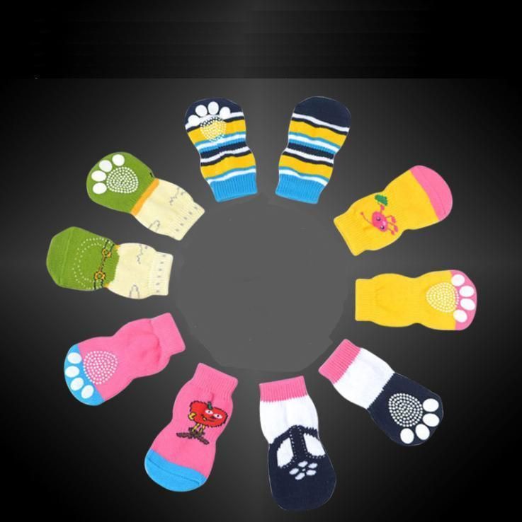 Cute Cartoon Anti Slip Warm Puppy Pet Shoes Custom Dog Socks Wholesale for Small Dogs