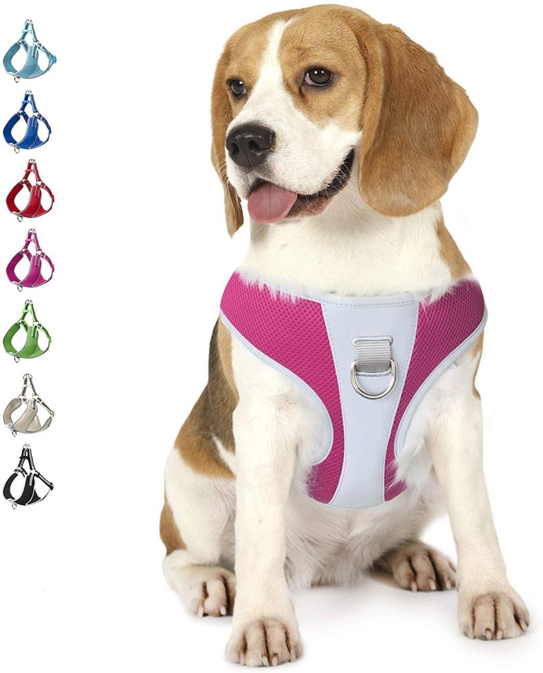 Dog Harness No Pull Reflective Adjustable Basic Nylon Step in Puppy Vest Harness