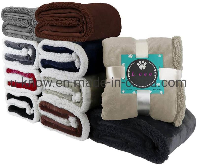 60 X 40 Inch Hot Sale High Quality Luxury Pet Blanket Washable Durable Solid Color Waterproof Pet Blanket