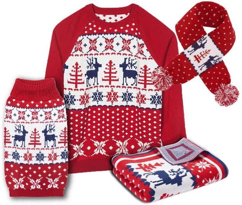 Christmas Family Interlock Sweaters for Dogs