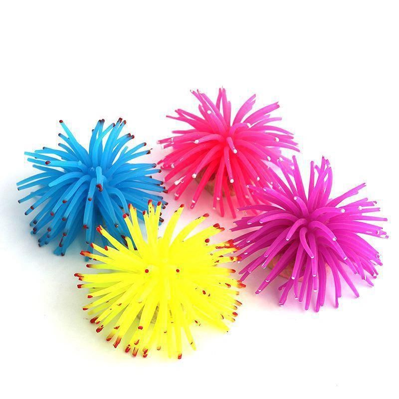 Artificial Coral Aquarium Decoration Silicone Sea Urchin with Sucker