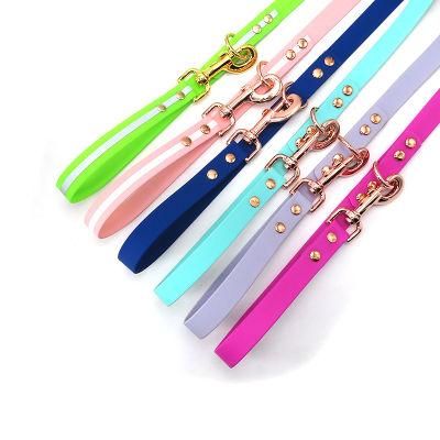 Biodegradable Soft PVC Materials Hunting Dog Lead, Nylon Webbing Coated Dog Leash with Matching Collar
