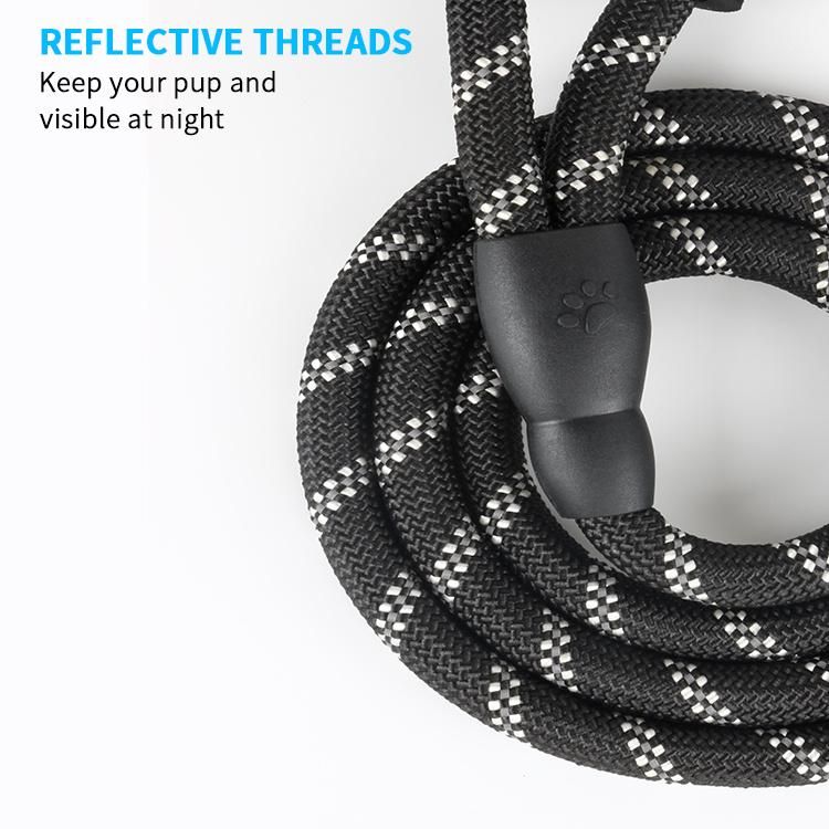 Popular Classic Design Reflective Heavy Duty Comfortable Handle Braided Nylon Rope Dog Leash