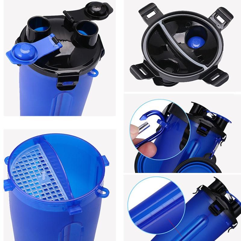 Travel Portable Dog Food Container/ Outdoor Dog Feeder Pet Silicone Bowl