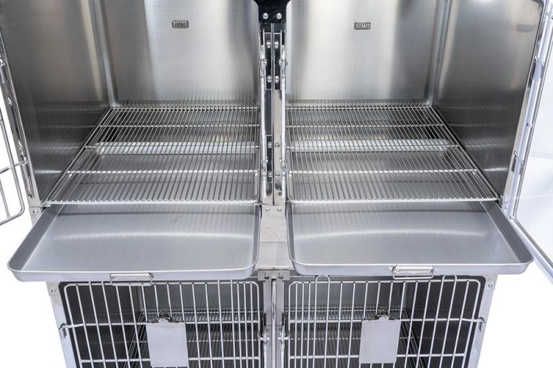 Vet Pet Veterinary Clinic Hospital Medical Equipment Stainless Steel ICU Unit Cage