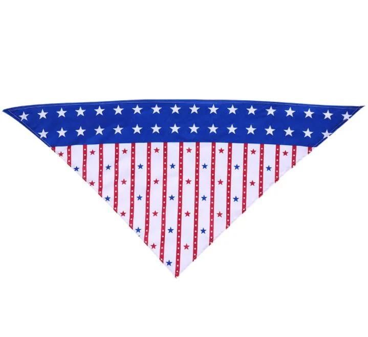 Forth of July Bandana Dog Bandana Large American Flag Dog Bibs Scarf