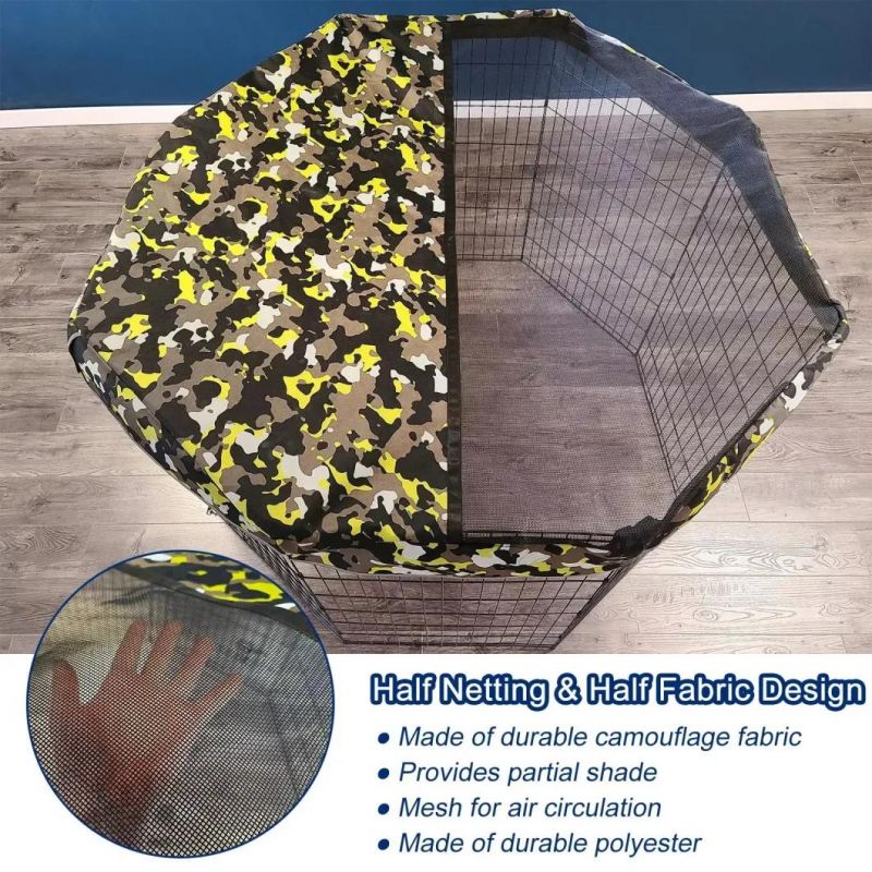 Outdoor Octagonal Dog Playpen Cover Sunshade Mesh Top Anti UV Dog Playpen Cover