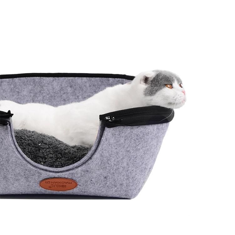 Colorful Series Pet Bed Mat Folding Mongolia Bag with Ball Sofa Cushion Cat Nest Winter Kennel Wholesale Bed