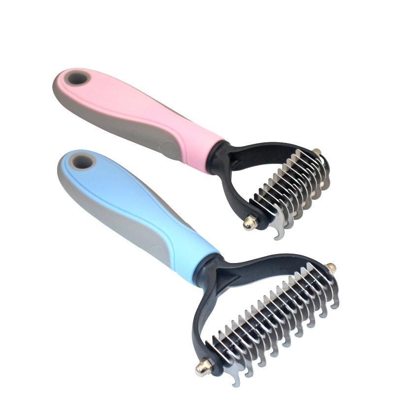 Double-Sided Pet Comb Cat Hair Removal Comb Dog Grooming Brush