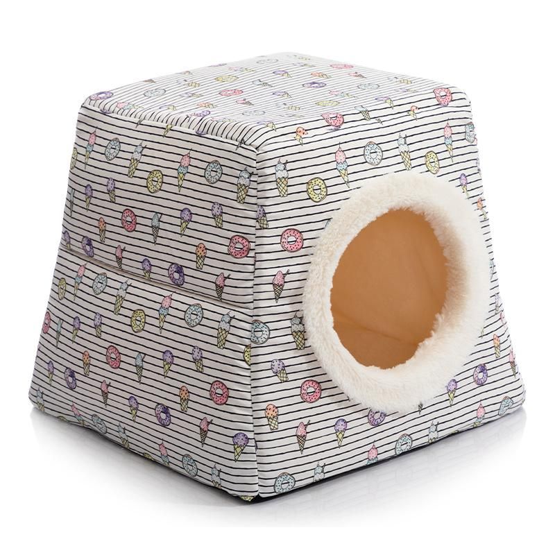 Pet House Cat Bed House Pet Pets Bed Wholesale Warm Fur Plush Waterloo Cat Pet Bed