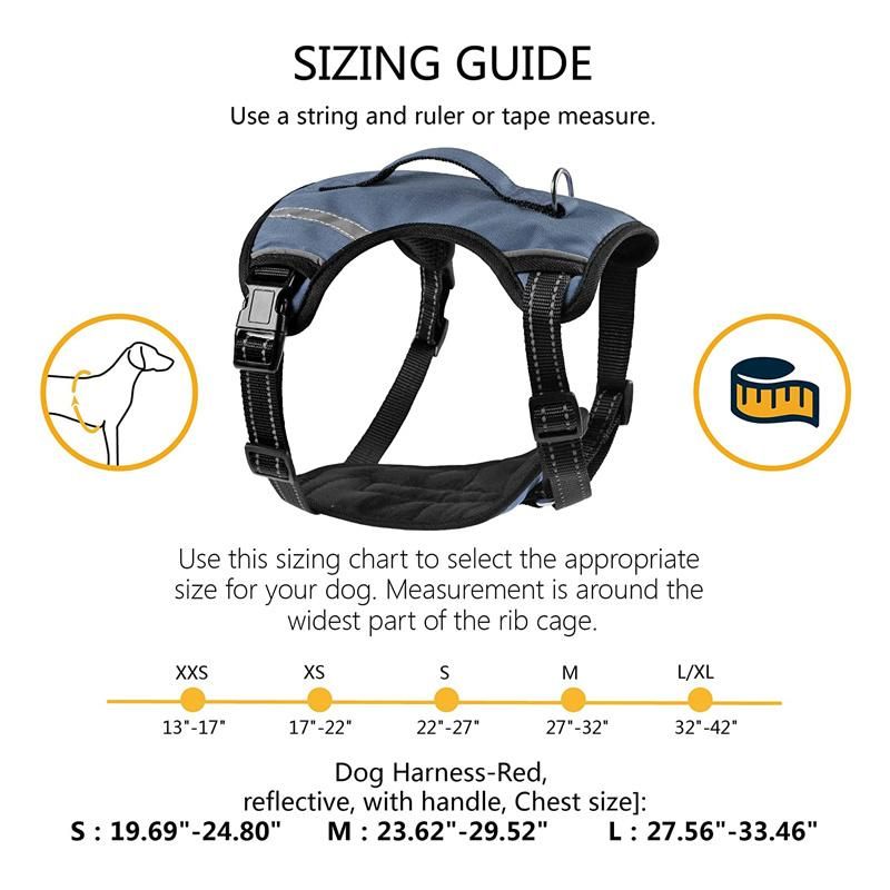 No Pull Reflective Adjustable Soft Padded Dog Harness No-Choke Pet Oxford Vest with Easy Control Handle