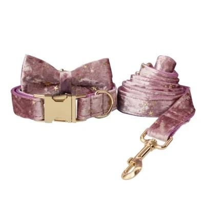 Velvet Dog Collar, Classic Dog Collar Soft Comfortable Adjustable Collars for Dogs Small Medium Large