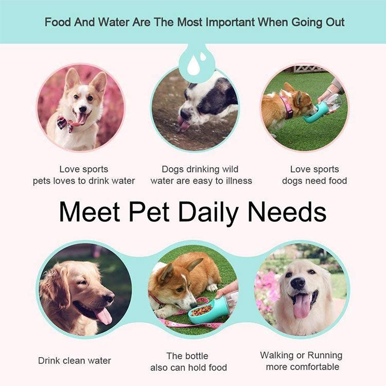 Food Grade Leakproof Portable Puppy Pet Dogs Travel Water Bottle