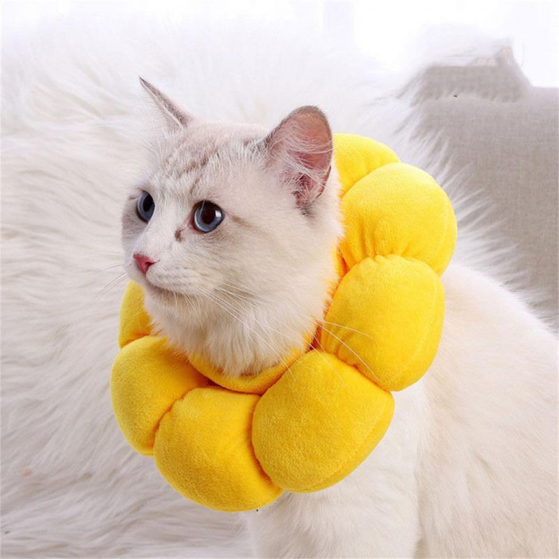 Soft Cotton Pet Collar Dog Cat Adjustable Wound Healing Collar