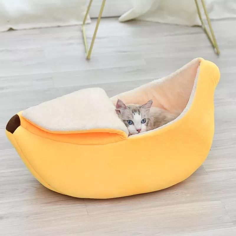 Colorful Banana Sofa Bed with Accessories Cat Pet House Luxury Beds