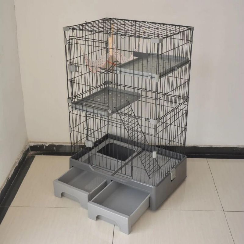 Customize OEM ODM Folding Cat Cage Layer Metal Dog Cat Cages Crate