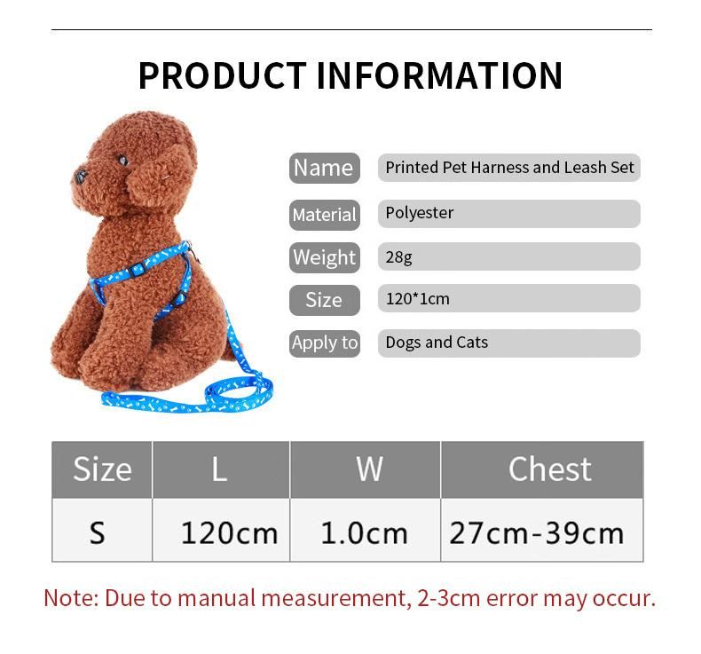 2022 Polyester Printing No Pull Multi-Colors Training Adjustable Pet Harness