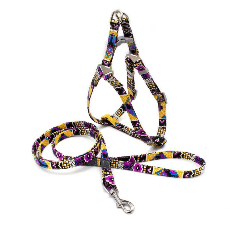 Colorful Polyester Wedding Triangular Dog Harness with Dog Leash
