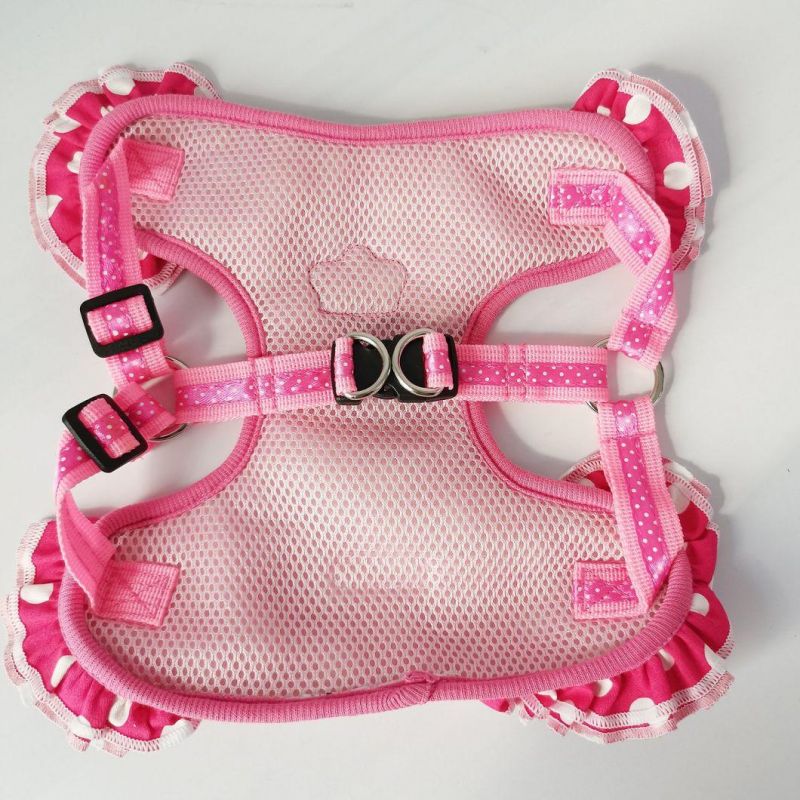 Custom Private Label Designer Dots Print Comfort Breathable Small Cute Dog Harness