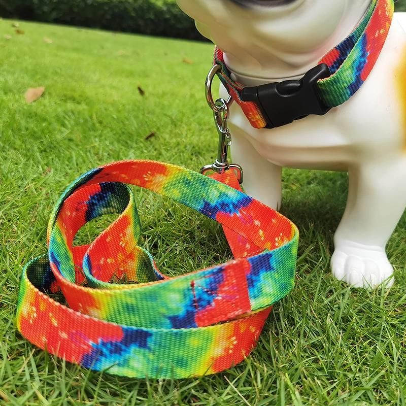 Customizable Sublimation Dog Leash with Neck Ring Carabiner Hook