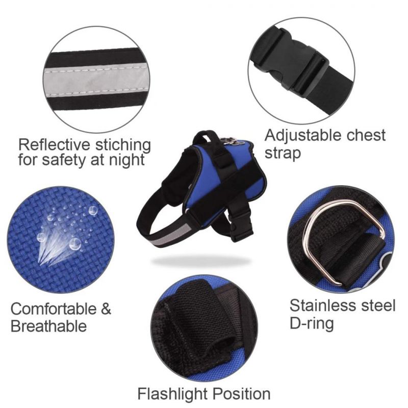Adjustable Reflective Breathable Pet Harness with Handle