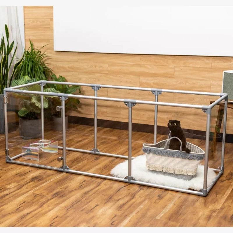 Transparent Foldable Yard Pet Fence Cage High Quality Pet Dog Playpen
