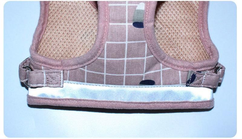 Dog Harness Vest No Pull Adjustable Dog Leash Soft Breathable Plaid Dog Walking Harness