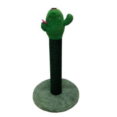Wholesale Cat Products Scratching Post with Green Cactus Pet Toy