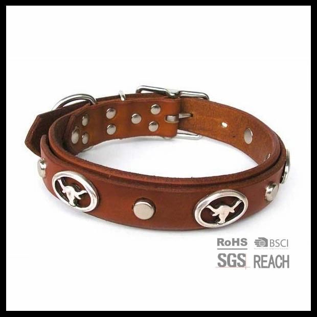 Pretty Diamond Studded Real Leather Designer Pet Dog Training Collars